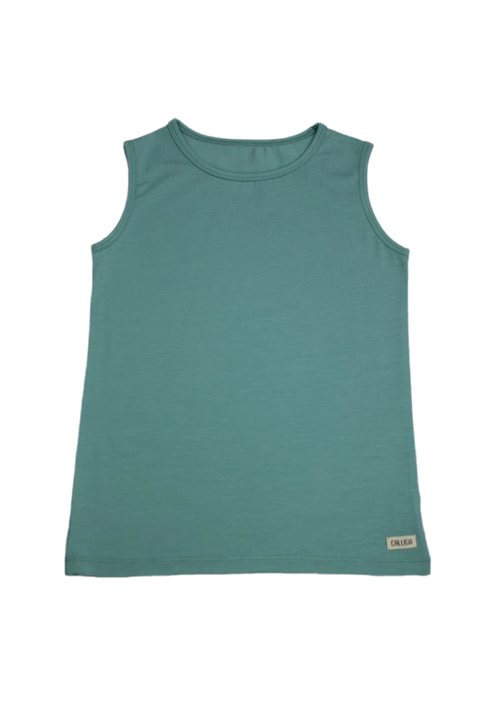 Mintgrünes Ärmelloses T-Shirt für Kinder