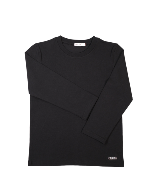 Schwarzes Langarmshirt für Kinder
