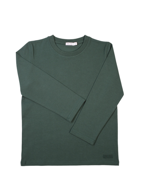 Dunkel Grünes Langarmshirt für Kinder