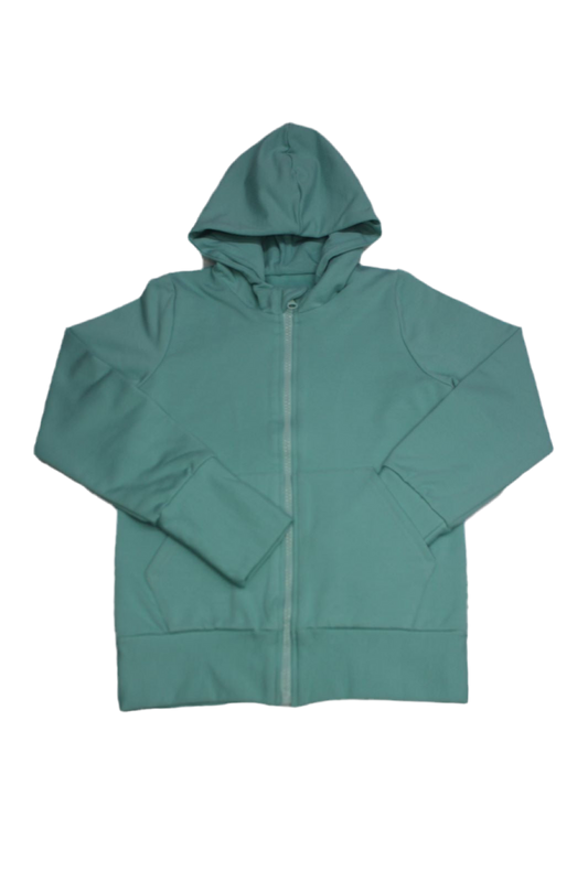 Mintgrüner Zip-Hoodie für Kinder