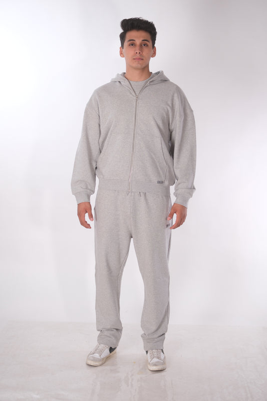 Grau Melanger Zip Hoodie