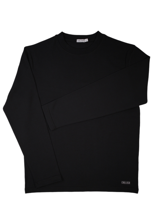 Schwarzes Langarmshirt