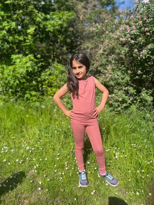 Altrosa Ärmelloses T-Shirt für Kinder